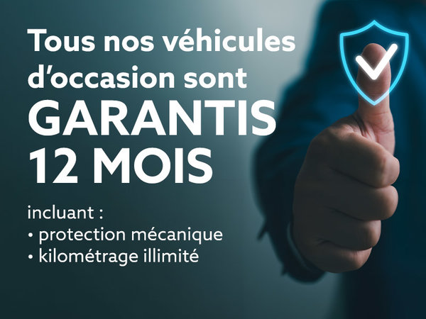 Tous nos véhicules d'occasion sont garantis