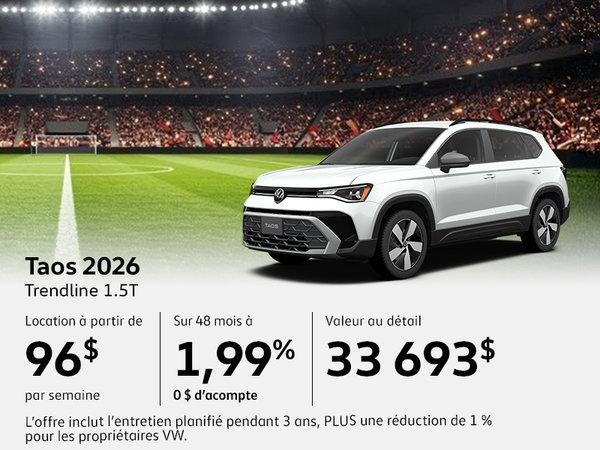Procurez-vous le Volkswagen Taos 2026