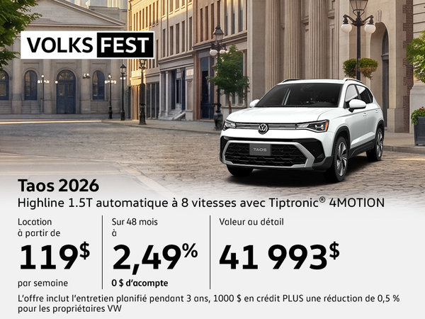 Procurez-vous le Volkswagen Taos 2026
