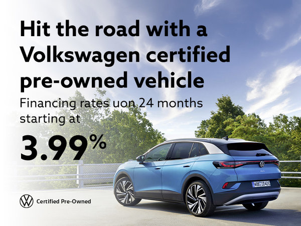 Hit the road with a Volkswagen certified pre-owned vehicle