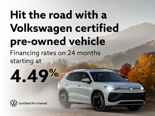 Hit the road with a Volkswagen certified pre-owned vehicle