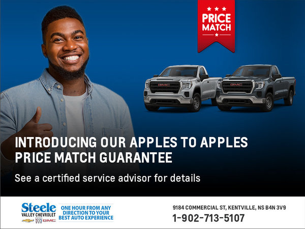 Steele Valley Chevrolet Buick GMC's Apples to Apples Price Match Guarantee