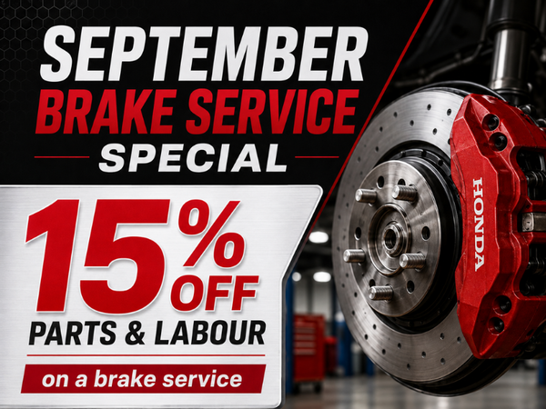 Sept - 15% Off Brake Service