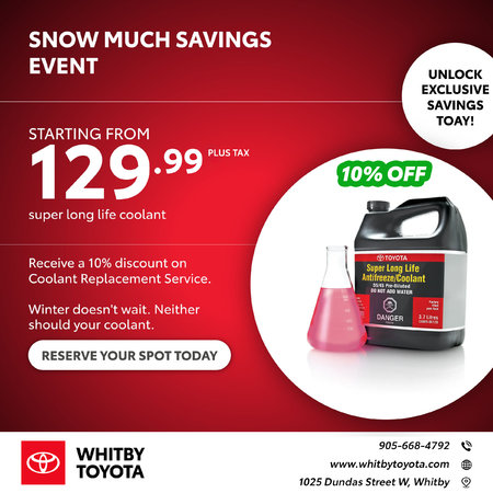 Coolant Special - Snow Much Savings