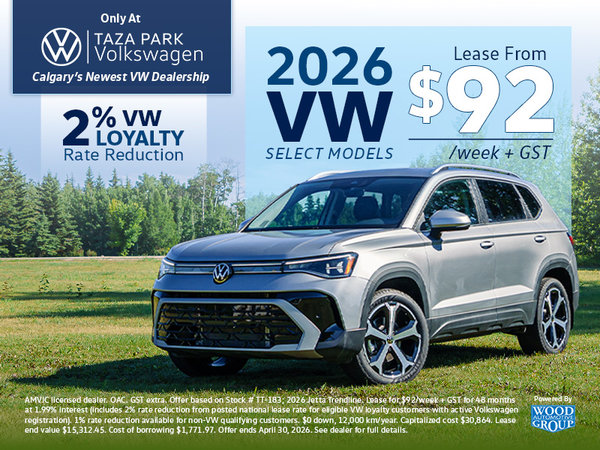 2026 VW Models | Lease from $92 /Week