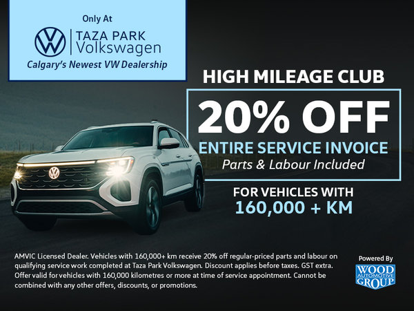High Mileage Club | 20% Off Service for Vehicles 160,000 km +