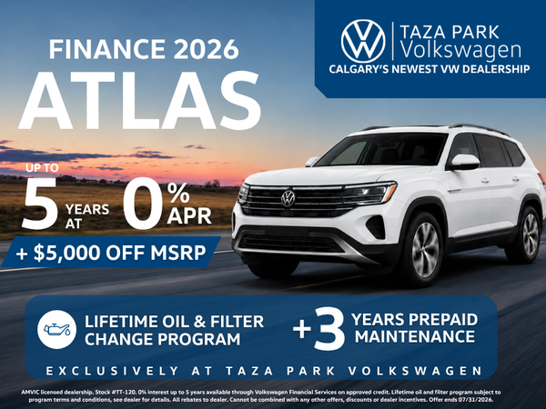 0% Financing + $5,000 Off Atlas