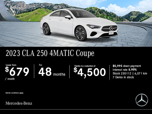 The 2023 Mercedes-Benz CLA 250 4MATIC Coupe