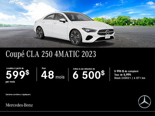 Le Mercedes-Benz Coupé CLA 250 4MATIC 2023