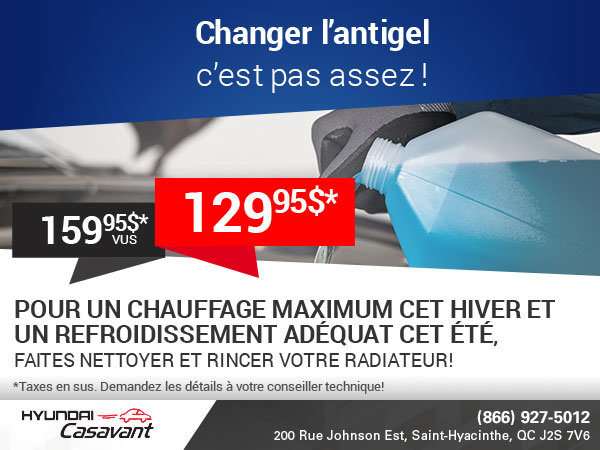 Entretien de votre radiateur