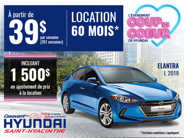 Elantra 2018 L manuelle
