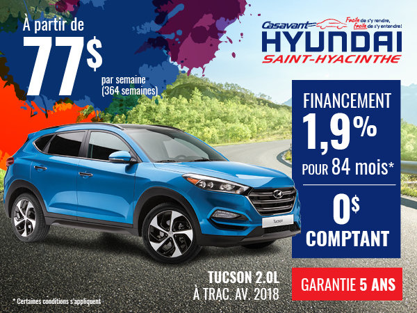 Tucson 2018 2.0L à trac. avant