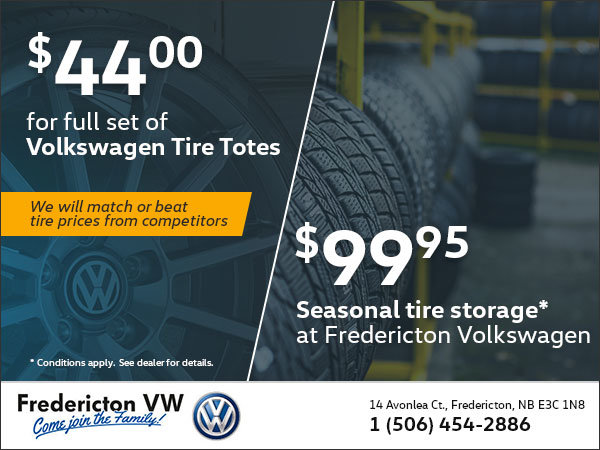 Save at Fredericton Volkswagen This Tire-Change Season