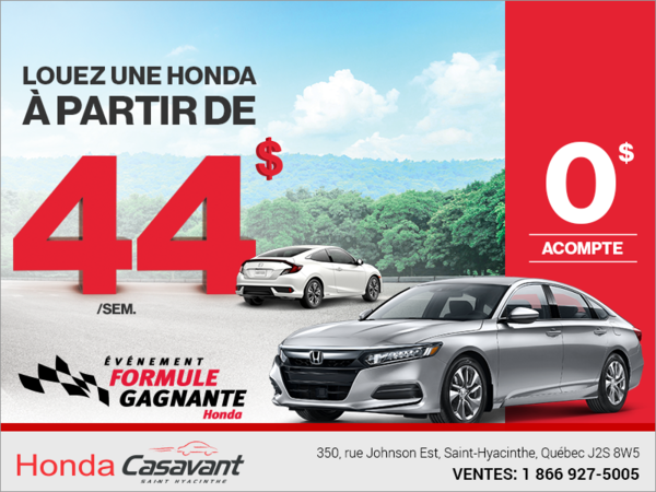 Événement Formule gagnante de Honda