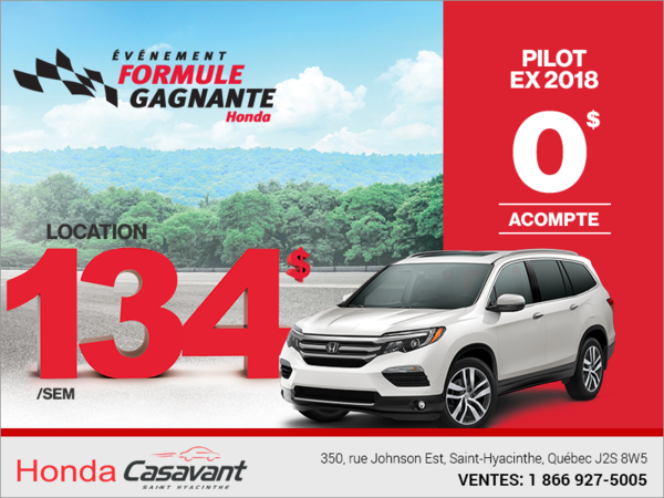 Louez le Honda Pilot 2018!