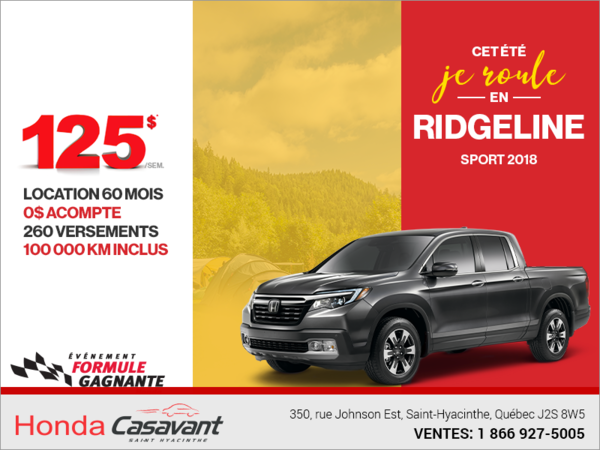 Louez le Honda Ridgeline 2018!
