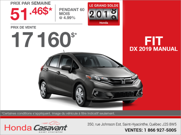 Louez la Honda Fit 2019!