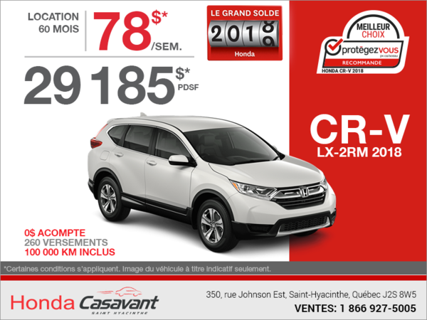 Louez le Honda CR-V 2018!