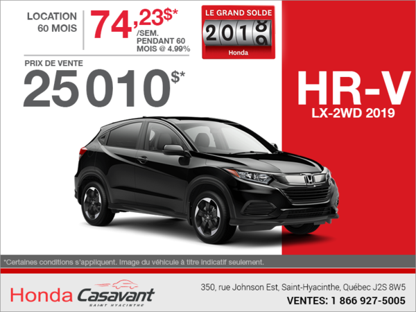 Louez le Honda HR-V 2019!