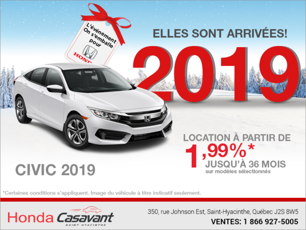 Louez la Honda Civic 2019!