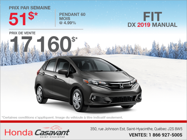 Louez la Honda Fit 2019!