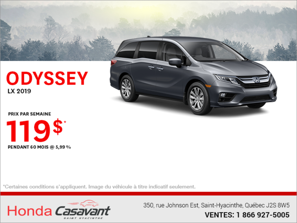 Louez la Honda Odyssey 2019!
