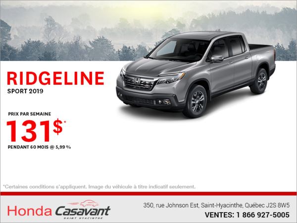Louez la Honda Ridgeline 2019!