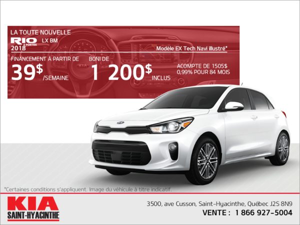 La Kia Rio 5 portes 2018
