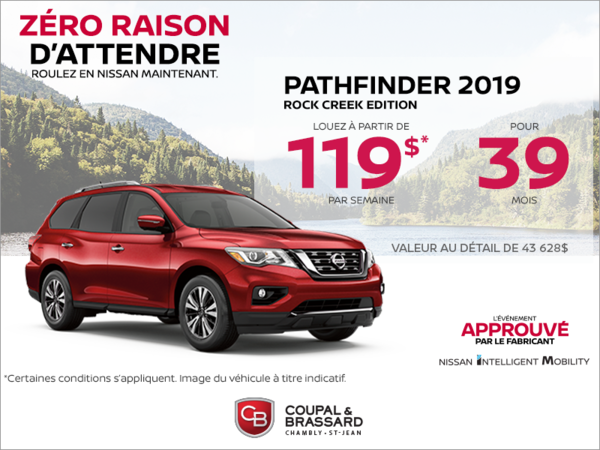 Louez le Nissan Pathfinder 2019 dès aujourd'hui!