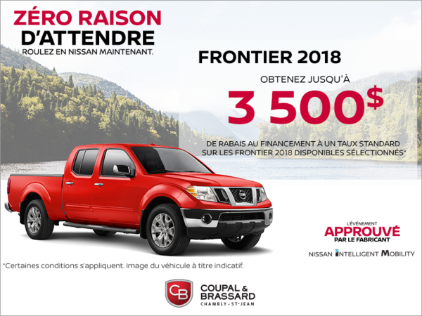 Obtenez le Nissan Frontier 2018 dès aujourd'hui!