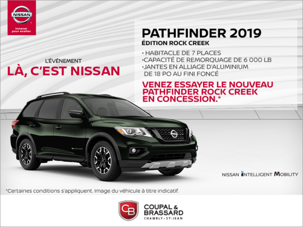 Obtenez le Nissan Pathfinder 2019 dès aujourd'hui!