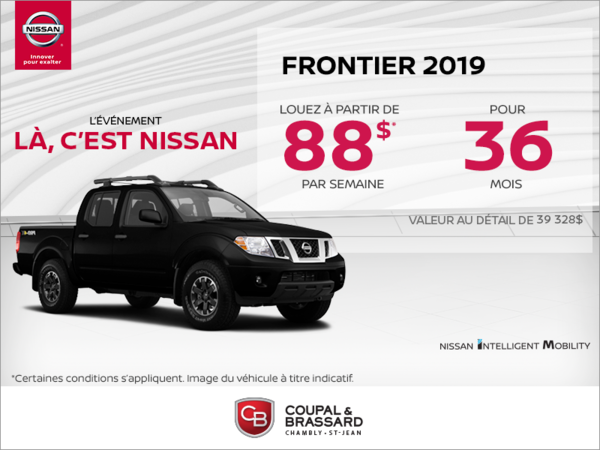 Obtenez le Nissan Frontier 2019 dès aujourd'hui!