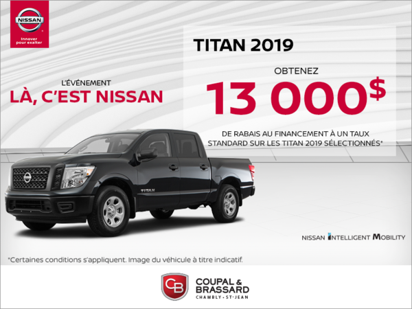 Obtenez le Nissan Titan 2019 dès aujourd'hui!
