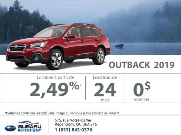 Procurez-vous le Outback 2019!