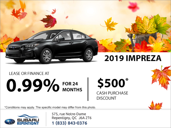 Get the 2019 Impreza 4-door today!