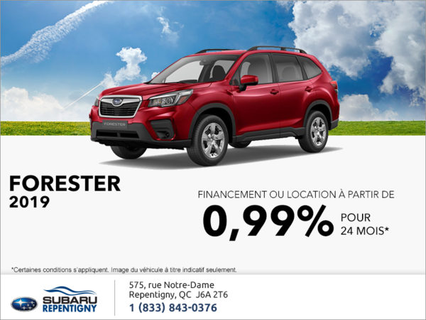 Procurez-vous la Subaru Forester 2019!
