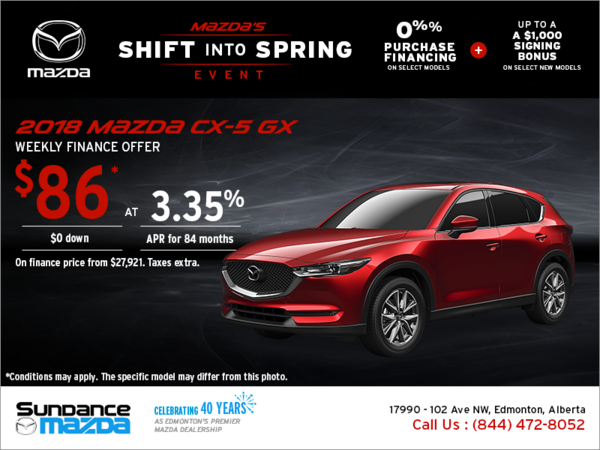 Get the 2018 Mazda CX-5 today!