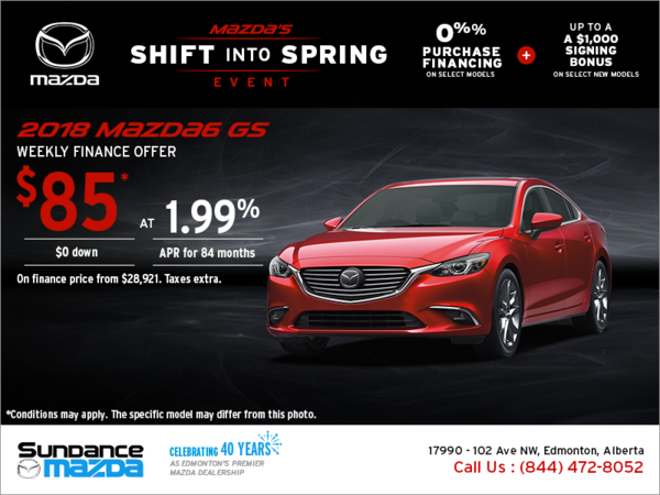 Get the 2018 Mazda6 today!