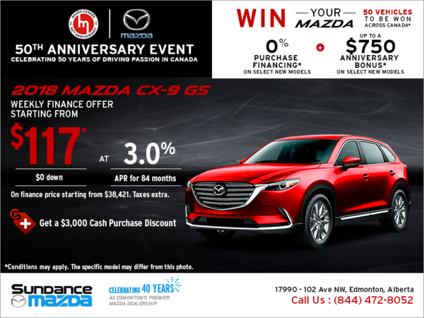 Get the 2018 Mazda CX-9 today!