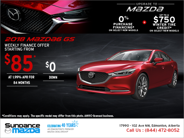 Get the 2018 Mazda6 today!