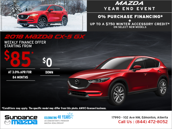 Get the 2018 Mazda CX-5 today!