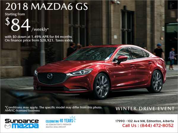 Get the 2018 Mazda6 today!