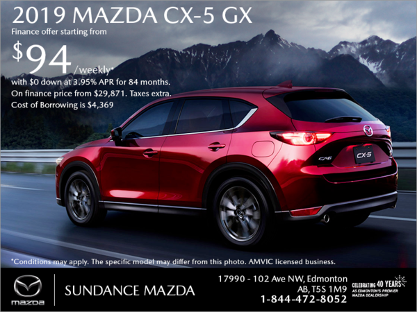 Get the 2019 Mazda CX-5 today!