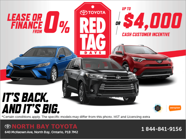 Toyota's Red Tag Days! Toyota's Red Tag Days!