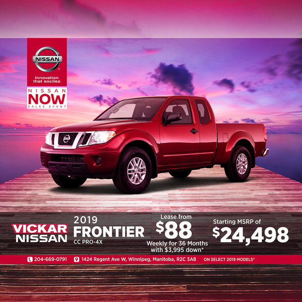 Get the 2019 Nissan Frontier Today! Get the 2019 Nissan Frontier Today!