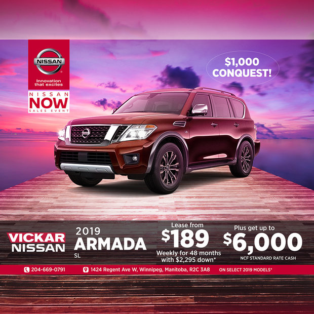 Get the 2019 Nissan Armada Today! Get the 2019 Nissan Armada Today!