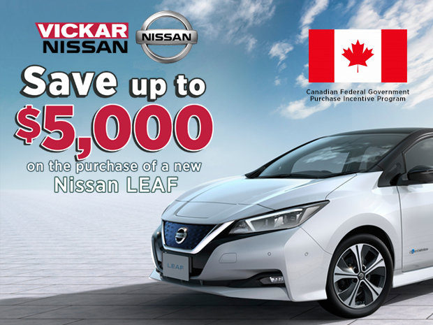 Save up to $5,000 on the purchase of a new Nissan LEAF Save up to $5,000 on the purchase of a new Nissan LEAF