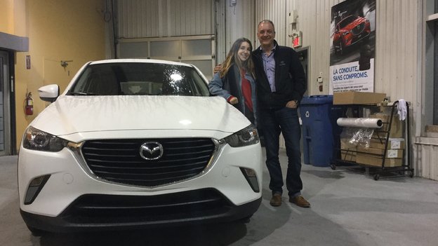 Félicitations à Mme Fontaine pour l'achat de sa Mazda CX3 GS 2017