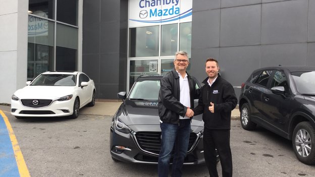 Félicitations M. Lavoie pour votre nouvelle Mazda 3 GT 2017