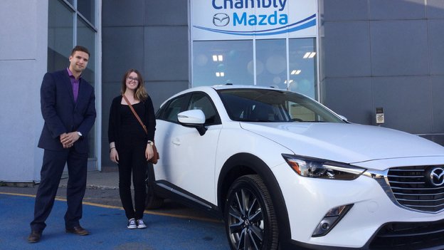 Félicitations Mme Verville pour votre nouvelle Mazda CX3 GT 2017